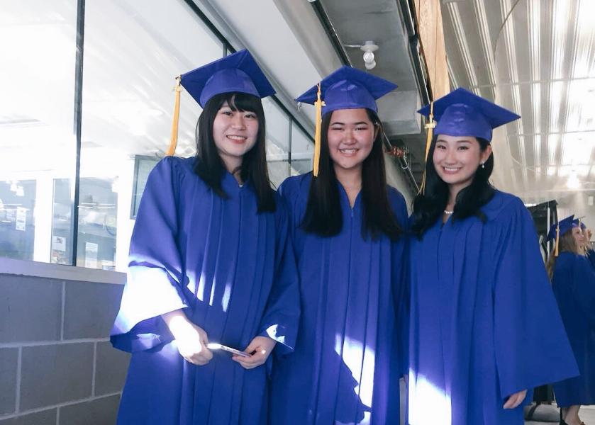 International students graduating